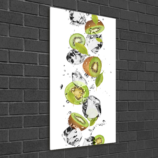 Plexiglasbilder vertikal Kiwi und Wasser