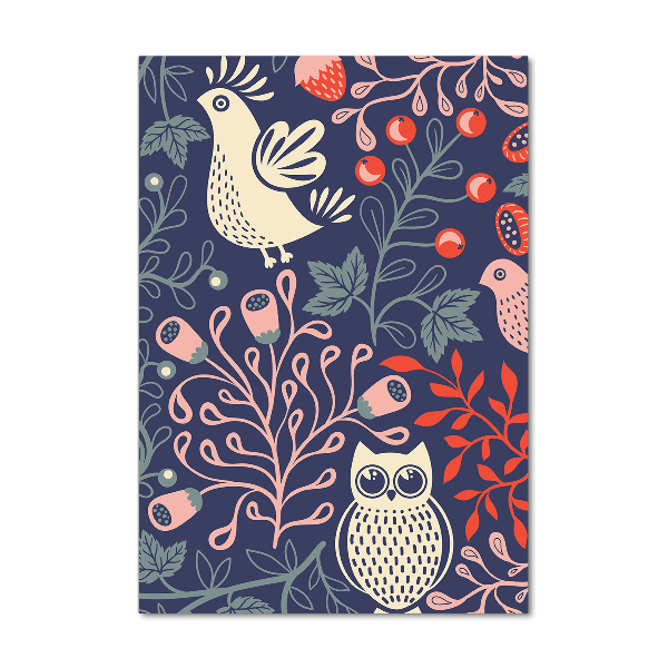 Plexiglasbilder vertikal Hahn, Henne, Eule