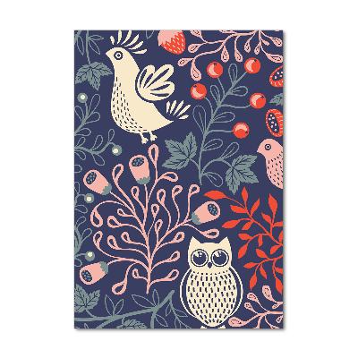 Plexiglasbilder vertikal Hahn, Henne, Eule