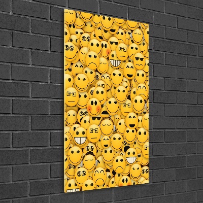 Acrylbild vertikal Emoticons