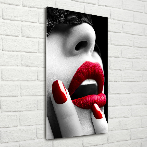 Bild auf Acrylglas vertikal Spitzenmaske