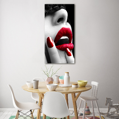 Bild auf Acrylglas vertikal Spitzenmaske