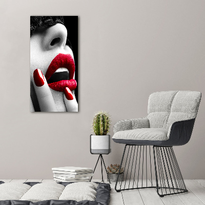 Bild auf Acrylglas vertikal Spitzenmaske