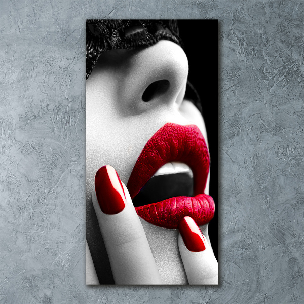 Bild auf Acrylglas vertikal Spitzenmaske