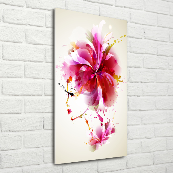 Acrylbild vertikal Abstrakte Frau