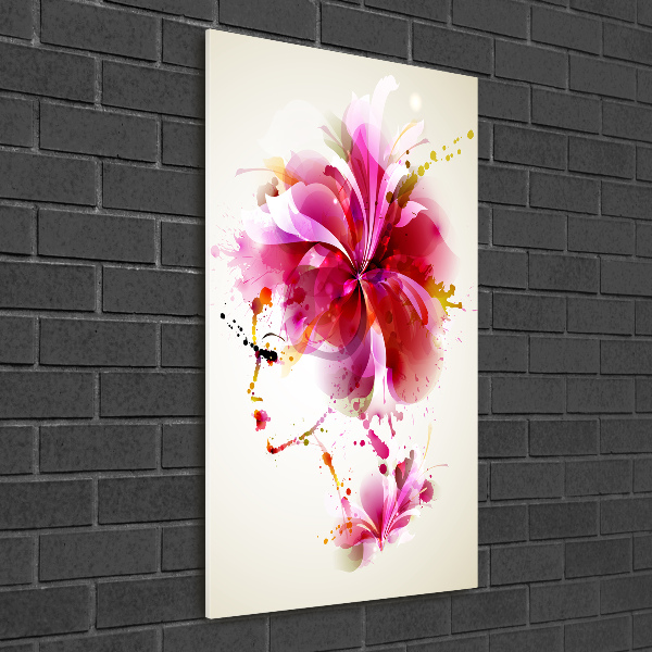 Acrylbild vertikal Abstrakte Frau