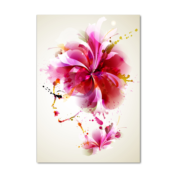 Acrylbild vertikal Abstrakte Frau