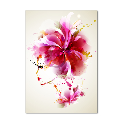 Acrylbild vertikal Abstrakte Frau