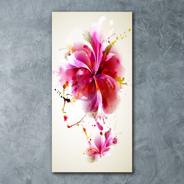 Acrylbild vertikal Abstrakte Frau