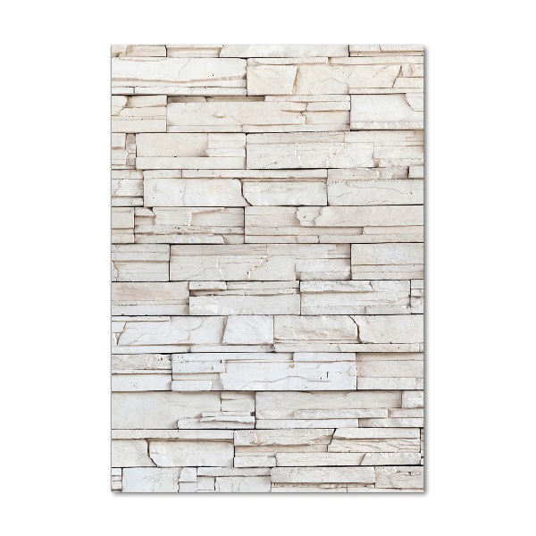 Modernes Acrylbild vertikal Steinmauer