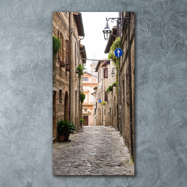 Modernes Acrylbild vertikal Italienische Straßen