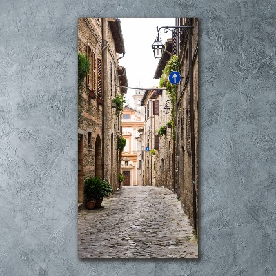 Modernes Acrylbild vertikal Italienische Straßen