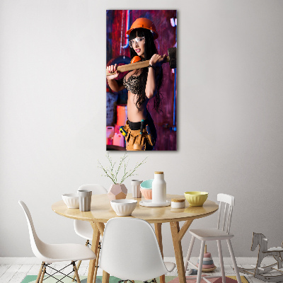 Plexiglasbilder vertikal Arbeiterin