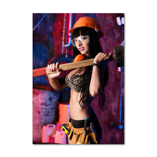 Plexiglasbilder vertikal Arbeiterin