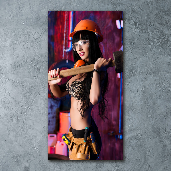 Plexiglasbilder vertikal Arbeiterin