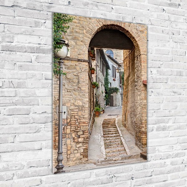 Acrylbild vertikal Italienische Straßen