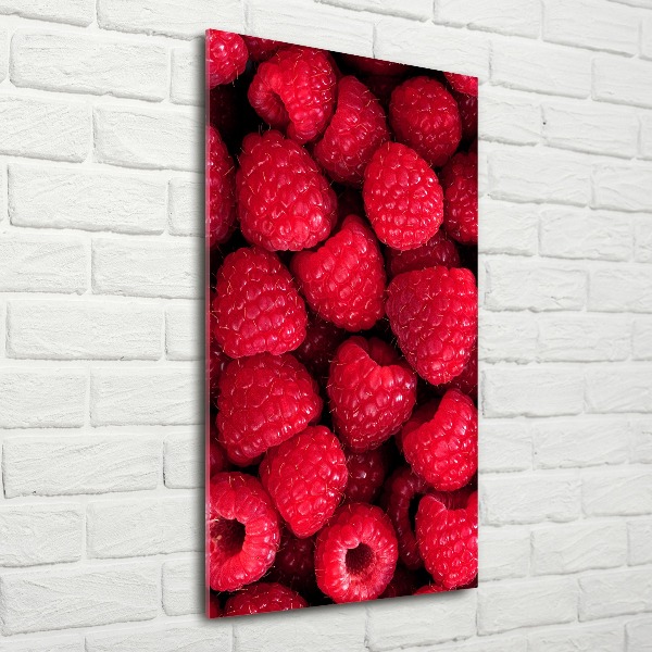 Bild auf Acrylglas vertikal Himbeeren