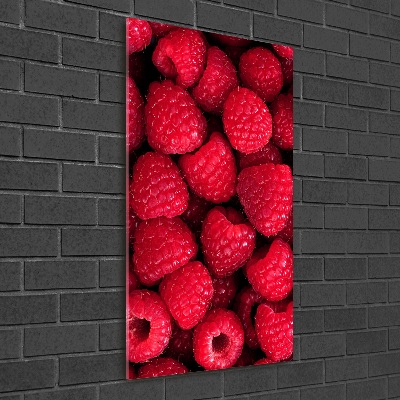 Bild auf Acrylglas vertikal Himbeeren