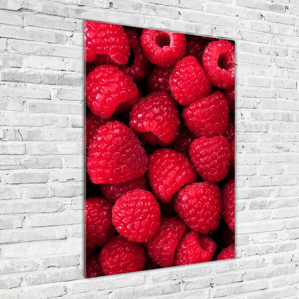 Bild auf Acrylglas vertikal Himbeeren