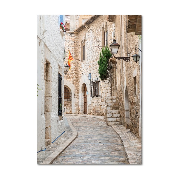 Modernes Acrylbild vertikal Straßen in Spanien