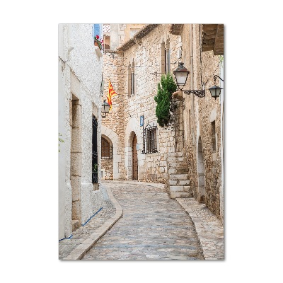 Modernes Acrylbild vertikal Straßen in Spanien