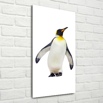 Modernes Acrylbild vertikal Pinguin
