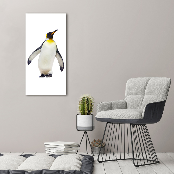Modernes Acrylbild vertikal Pinguin