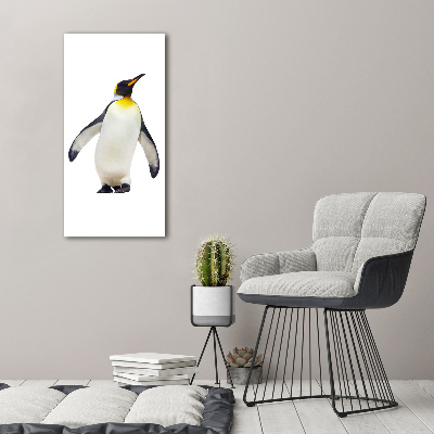 Modernes Acrylbild vertikal Pinguin