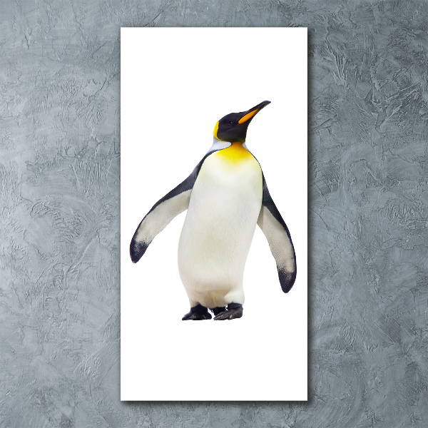 Modernes Acrylbild vertikal Pinguin