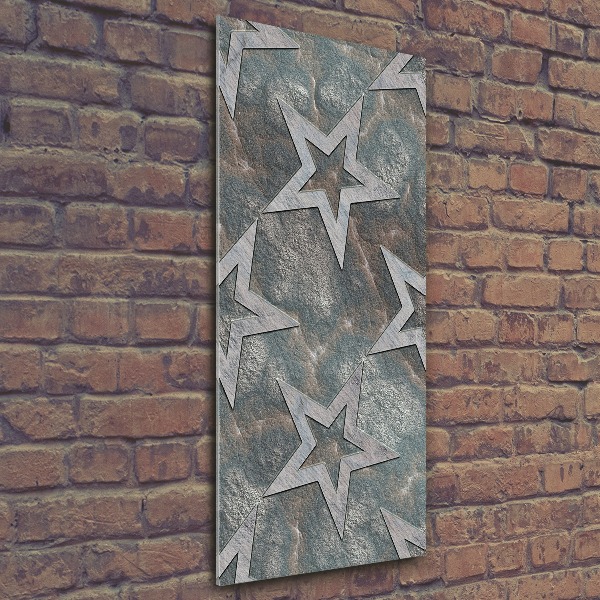 Acrylbild vertikal Steinsterne
