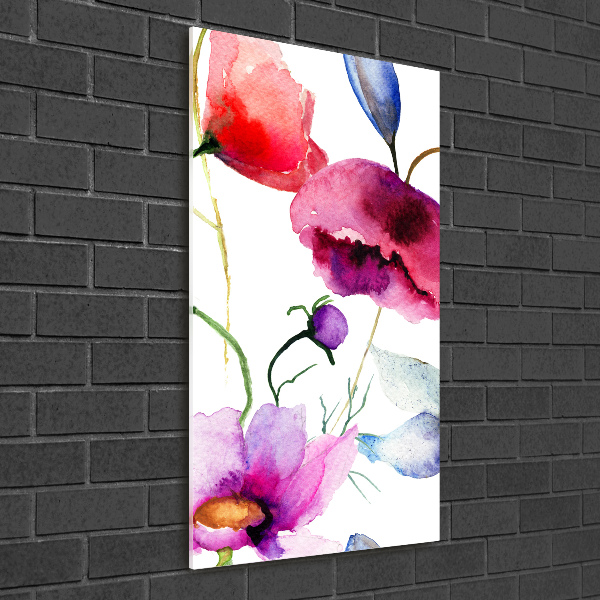 Plexiglasbilder vertikal Mohnblumen