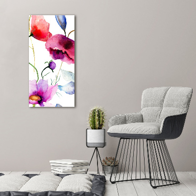 Plexiglasbilder vertikal Mohnblumen