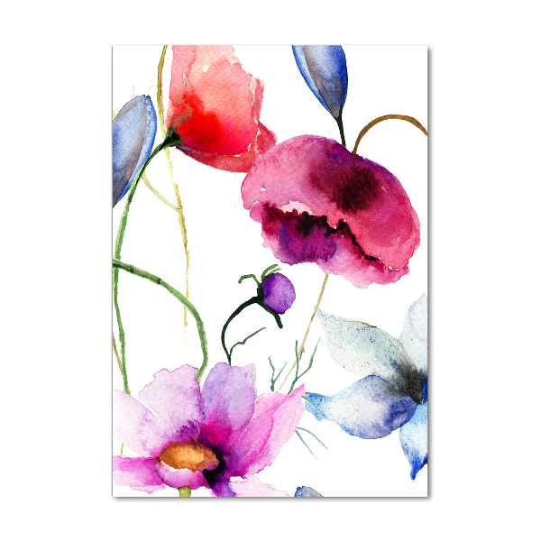 Plexiglasbilder vertikal Mohnblumen