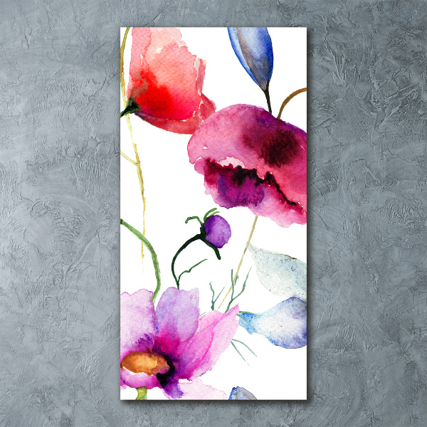 Plexiglasbilder vertikal Mohnblumen