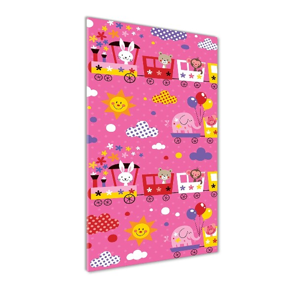 Acrylbild vertikal Happy Train