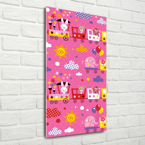 Acrylbild vertikal Happy Train