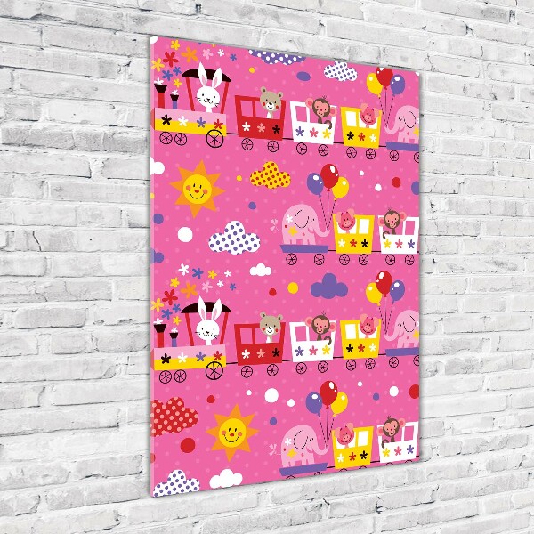 Acrylbild vertikal Happy Train