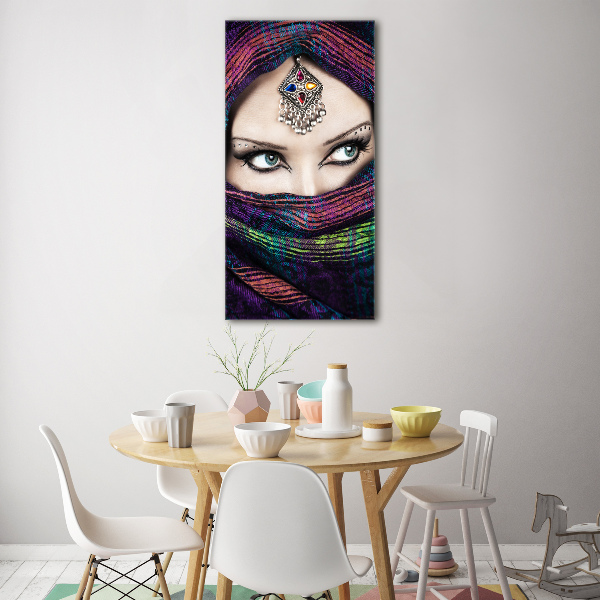 Acrylbild vertikal Indische Frau