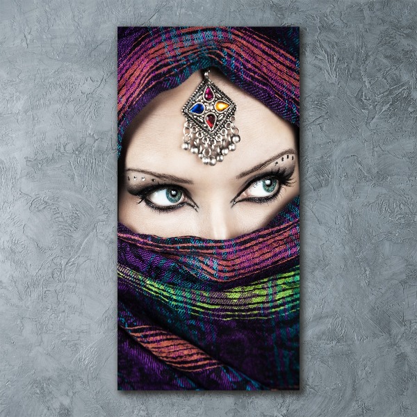 Acrylbild vertikal Indische Frau