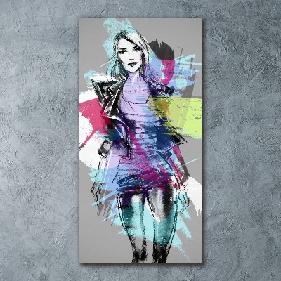 Plexiglasbilder vertikal Abstrakte Frau