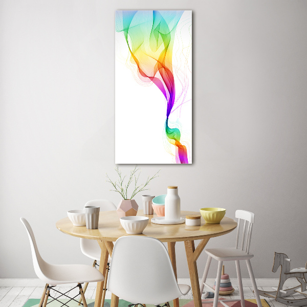 Modernes Acrylbild vertikal Farbenfrohe Abstraktion