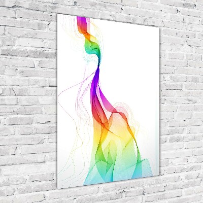 Modernes Acrylbild vertikal Farbenfrohe Abstraktion