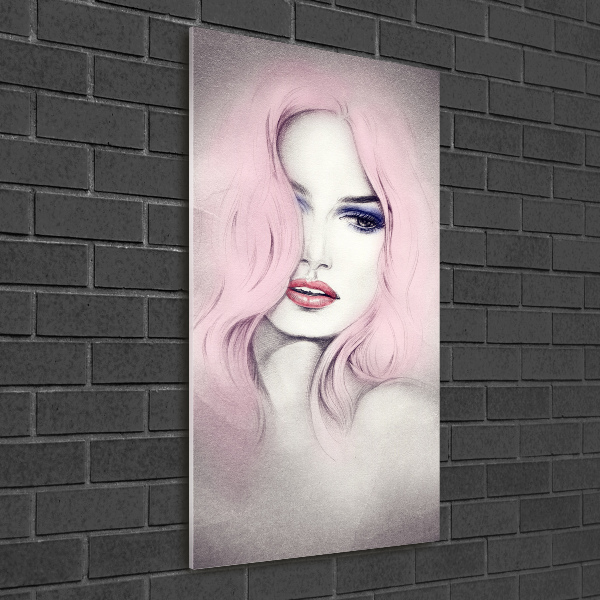 Acrylbild vertikal Abstrakte Frau