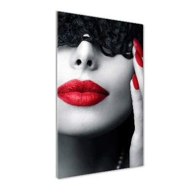 Acrylbild vertikal Spitzenmaske