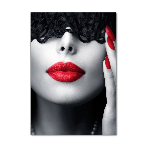 Acrylbild vertikal Spitzenmaske