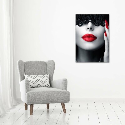 Acrylbild vertikal Spitzenmaske