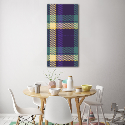 Bild auf Acrylglas vertikal karierte Textur