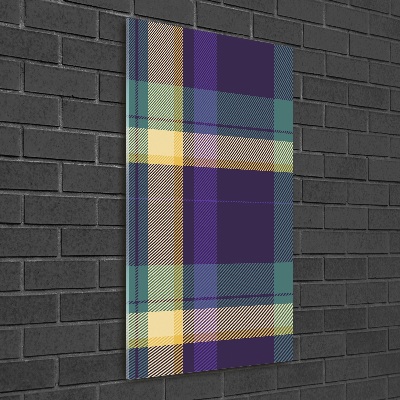 Bild auf Acrylglas vertikal karierte Textur