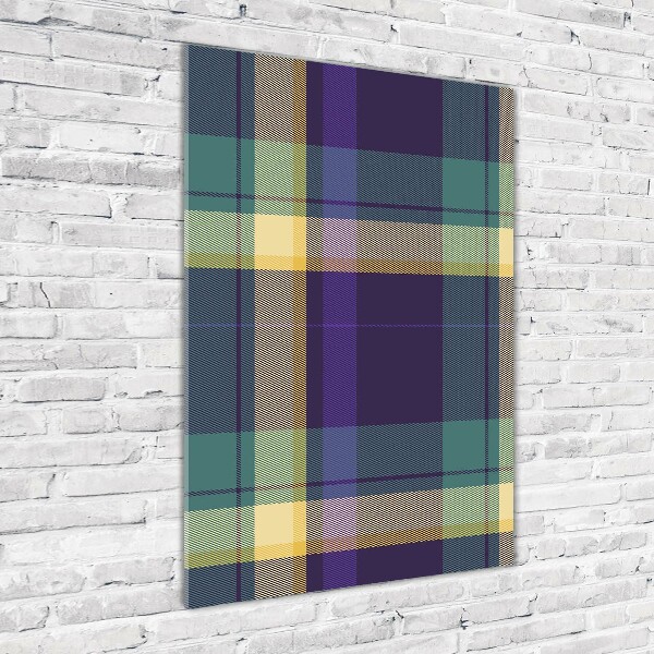 Bild auf Acrylglas vertikal karierte Textur