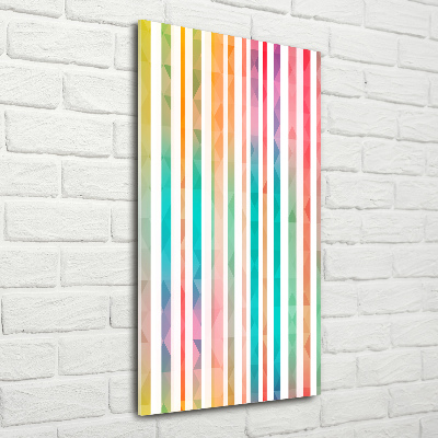 Bild auf Acrylglas vertikal Bunte Streifen